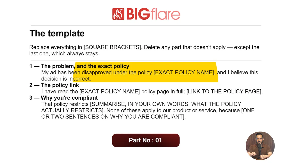 My Fill-In-The-Blanks Message For Google Support