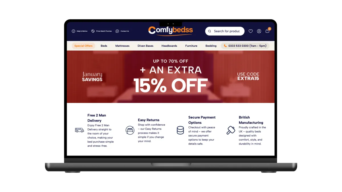 ComfyBedss case study thumbnail